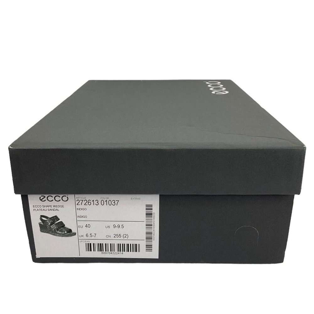 Ecco Shoes Women Sandals Sz 9-9.5 EU 40 Shape Wedge Plateau Leather $180 Nib - Picture 9 of 12